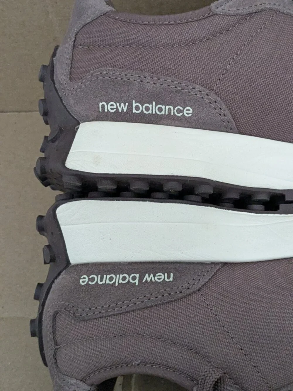 New Balance 327 Mushroom Moonbeam Brown White Sneakers Shoes Size 8.5 W5327A - Picture 13 of 14
